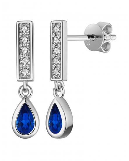 STRAIGHT BAR STYLE SAPPHIRE DIAMOND DANGLING (TE1050)